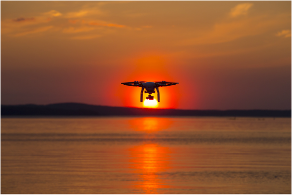 Drone Sun Set